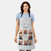 Custom Acht Foto Familie Collage Love You Mom Schort (Gedragen)