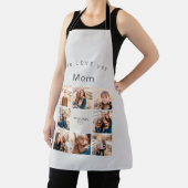 Custom Acht Foto Familie Collage Love You Mom Schort (Insitu)
