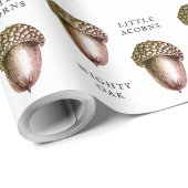Custom Acorn Logo Woodland Business Cadeaupapier (Rol Hoek)