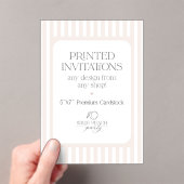 Custom Acrylic Invitations - Wilde Peach Party Acryl Uitnodigingen (Insitu (Draagbaar))
