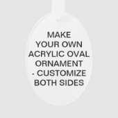 Custom Acrylic OVAL Christmas Tree Ornament (voorkant)