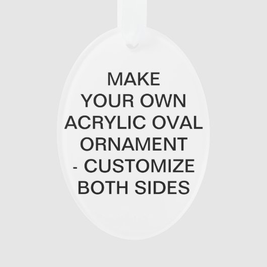 Custom Acrylic OVAL Christmas Tree Ornament (voorkant)