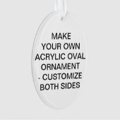 Custom Acrylic OVAL Christmas Tree Ornament (voorkant)