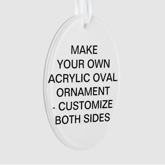 Custom Acrylic OVAL Christmas Tree Ornament (voorkant)