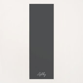 Custom Add Jouw naam Modern Grey Yogamat (Voorkant)