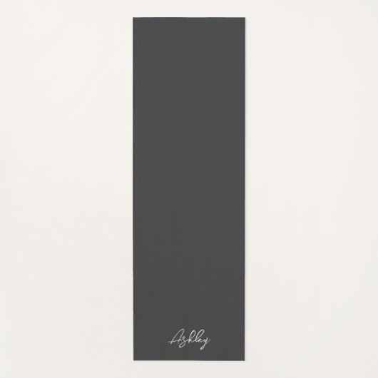 Custom Add Jouw naam Modern Grey Yogamat (Voorkant)