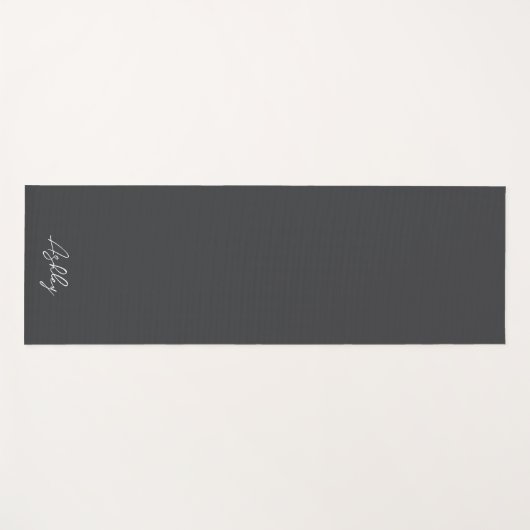Custom Add Jouw naam Modern Grey Yogamat (Voorkant (horizontaal))