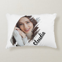 Custom Add Photo And Text Accent Kussen