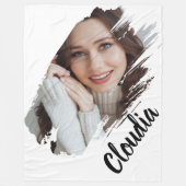 Custom Add Photo And Text Fleece Deken (Voorkant)