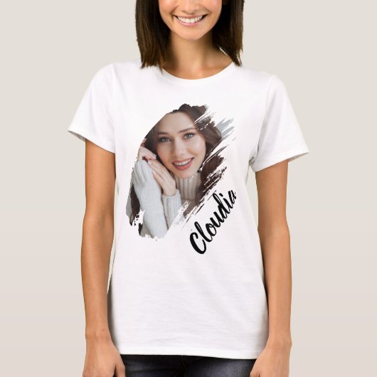 Custom Add Photo And Text T-shirt (Voorkant)