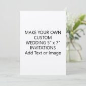 Custom Add Text Afbeelding Modern 5x7 Kraft Weddin Kaart (Staand voorkant)