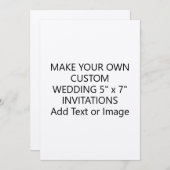 Custom Add Text Afbeelding Modern 5x7 Kraft Weddin Kaart (Voorkant / Achterkant)