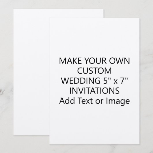 Custom Add Text Afbeelding Modern 5x7 Kraft Weddin Kaart (Voorkant / Achterkant)