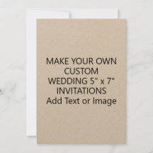 Custom Add Text Afbeelding Modern 5x7 Kraft Weddin