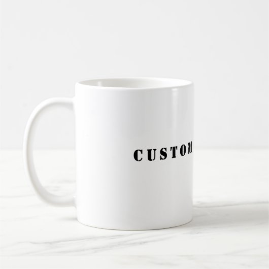 Custom Add Text Coffee Mug Koffiemok (Links)