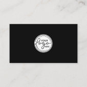 Custom Add Your Logo Black Professional Visitekaartje (Voorkant)