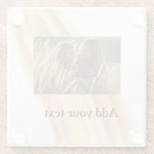 custom add your photo christmas personalized water glazen onderzetter (Achterkant)