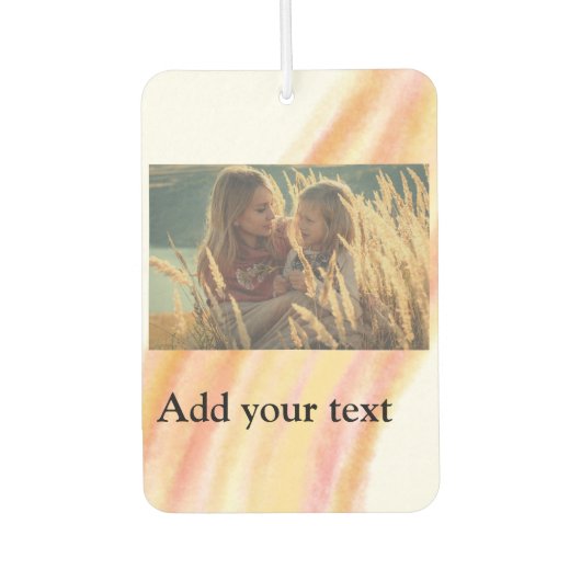 custom add your photo christmas personalized water luchtverfrisser (Voorkant)