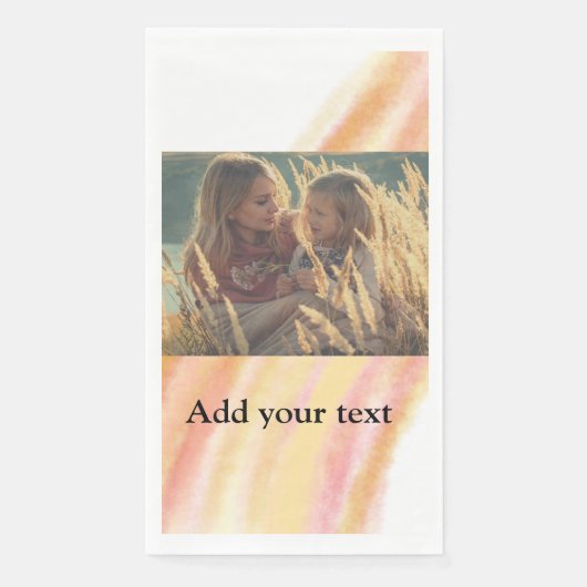 custom add your photo christmas personalized water servet (Voorkant)