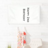custom add your text happy birthday 2nd simple  spandoek (Insitu)