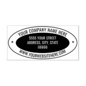 Custom Address Color Oval Rubber Stamp Template Rubberstempel (Afrduk)