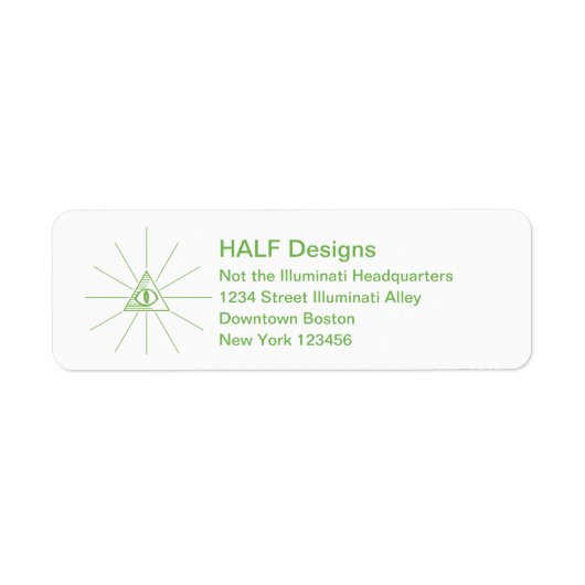 custom address labels illuminati (Voorkant)