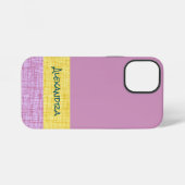 Custom adorable girly purple background modern iPhone hoesje (Achterkant horizontaal)