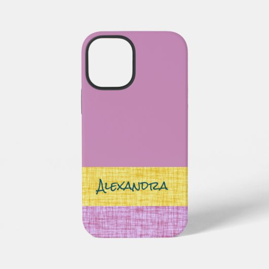 Custom adorable girly purple background modern iPhone hoesje (Achterkant)