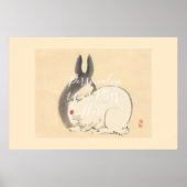 CUSTOM Adorable Japanese Rabbit Art Print by Kono (Voorkant)