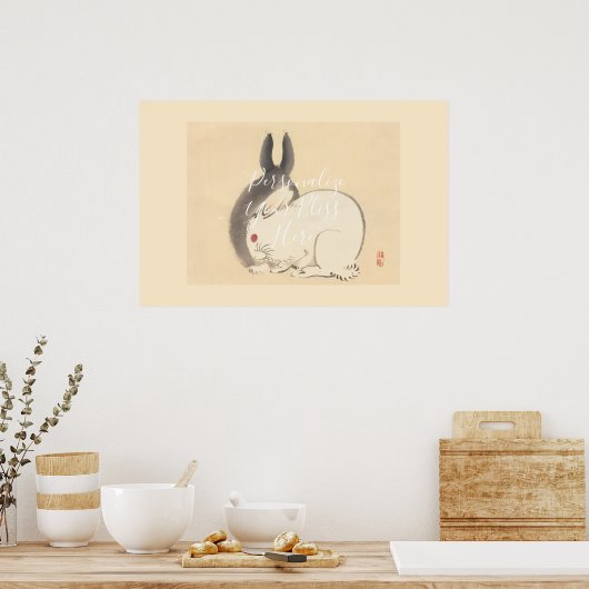 CUSTOM Adorable Japanese Rabbit Art Print by Kono (Keuken)