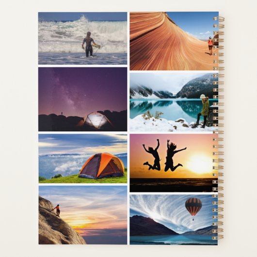 Custom Adventure Photo Collage Planner (Achterkant)