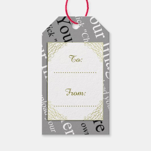 Custom Afbeelding Gift Label Cadeaulabel (Voorkant)