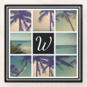 Custom afbeelding onderzetter foto collage cadeau  (Voorkant)