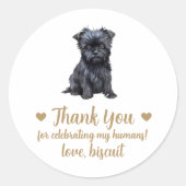 Custom Affenpinscher Dog Wedding Favor Stickers (Voorkant)