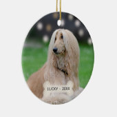 Custom Afghan Greyhound Dog Foto Keramisch Ornament (Rechts)