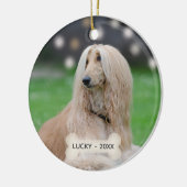Custom Afghan Greyhound Dog Foto Keramisch Ornament (Links)