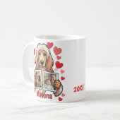 Custom Afghan Hound Photo Heart Coffee Mug Koffiemok (Voorkant links)