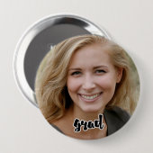 Custom Afstudeerder Party Senior Foto Trotse Ouder Ronde Button 4,0 Cm (Voorkant /achterkant)
