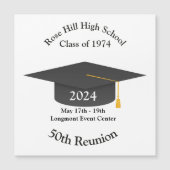 Custom Afstudeerder Pet Reunion Save-the-Date Magn (Voorkant)