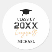 Custom Afstuderen Afstudeerder Party Class of 2025 Ronde Sticker (Voorkant)