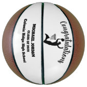 Custom Afstuderen Basketbal - gepersonaliseerd cad (Verticaal)