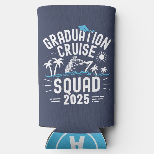 Custom Afstuderen Cruise Squad Afstudeerder Trip G Seltzer Blikjeskoeler (Achterkant)