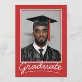 Custom Afstuderen Invitation Kaart | Klassiek ontw (Voorkant)