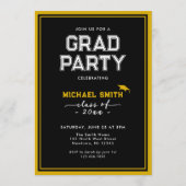 Custom Afstuderen Invitation Kaart | Klassiek ontw (Achterkant)