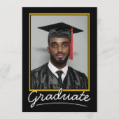 Custom Afstuderen Invitation Kaart | Klassiek ontw (Voorkant)