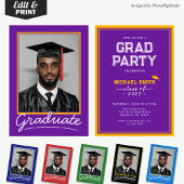 Custom Afstuderen Invitation Kaart | Klassiek ontw