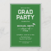 Custom Afstuderen Invitation Kaart | Klassiek ontw (Achterkant)