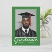 Custom Afstuderen Invitation Kaart | Klassiek ontw (Staand voorkant)