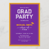 Custom Afstuderen Invitation Kaart | Klassiek ontw (Achterkant)