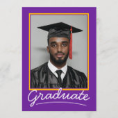 Custom Afstuderen Invitation Kaart | Klassiek ontw (Voorkant)